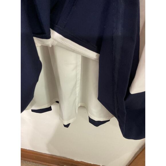 Lauren Ralph Lauren Sleeveless Fit & Flare Dress Pleated Navy Size 10 Medium - Picture 5 of 9